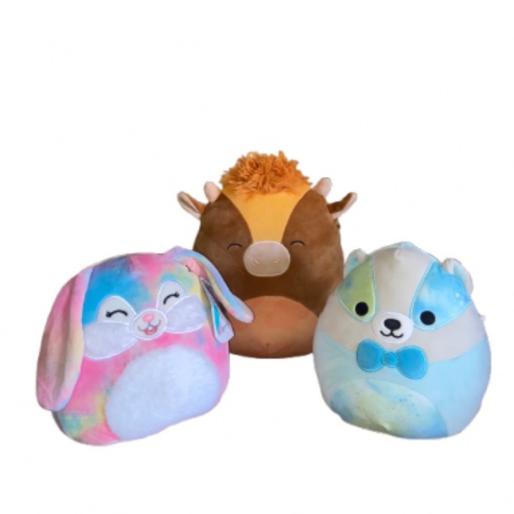 Squishmellows Trio NWOT or damaged tag / Purse Stuffers  10” 8” 8”
